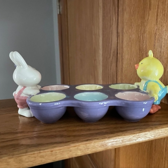 Ceramic Easter egg dish - Picture 2 of 6